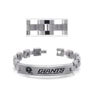  New York Giants Bracelet Titanium Gents Rectangle Logo 
