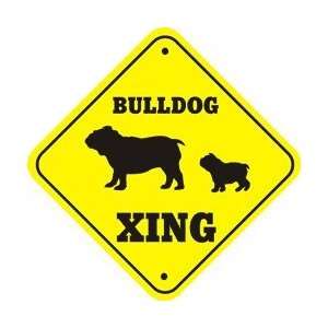  Bulldog Crossing   Xing Dog Sign