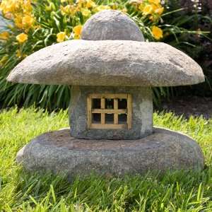  Japanese Style Natural Stone Lantern   Set of Two