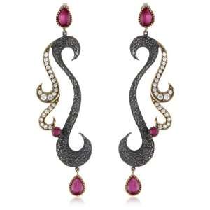  BORA Swirled Ruby Earrings Jewelry