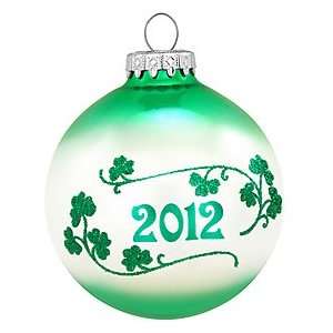  2012 Irish Round Glass Ornament