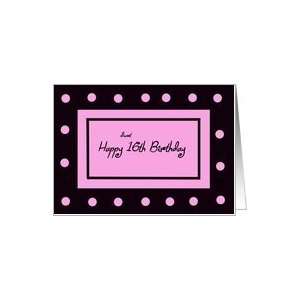  Sweet 16 Birthday Card    Pink polka dots Card Toys 
