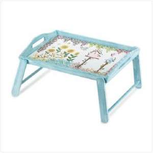 Blue Birdhouse Breakfast in Bed Serving Tray Table  