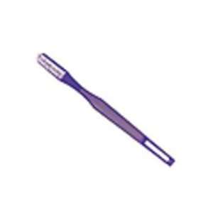  Toothbrush, 39 Tuft, White Nylon Bristles, Purple Case 