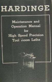   TL High Speed Tool Room Lathe Maintenance & Operation Manual  
