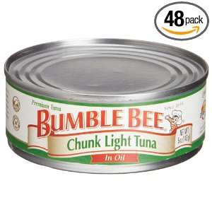 Bumble Bee Foods Chunk Light Tuna in Oil, 5 Ounce Cans (Pack of 48 