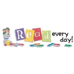  Eureka Suzys Zoo Classroom Banner, Read Every Day, 12 x 