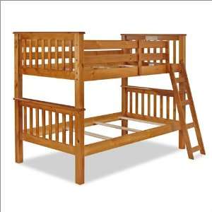   Twin Hickory at Home Mission Bunkbed in Cherry Finish
