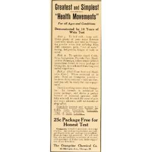  1909 Vintage Quackery Ad Orangeine Powder Health Tonic 