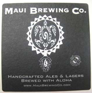 MAUI BREWING CO. Beer COASTER, Mat, Kahana, Maui, HAWAII, 2008 