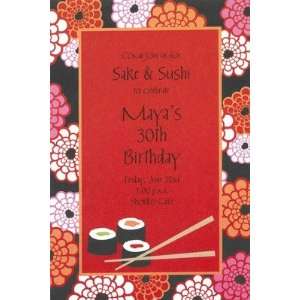 Sushi Party, Custom Personalized Adult Parties Invitation, by Inviting 