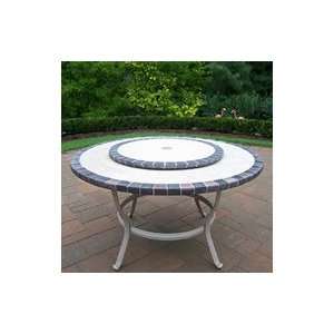   Living Stone Art Conversation Table with Lazy Susan 