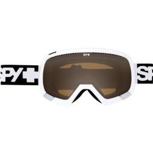  Spy Optic White Platoon Snocross Snow Goggles Eyewear w 