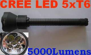 New SUPER Bright 5x XM L T6 CREE LED 5000 Lumen Flashlight Torch 