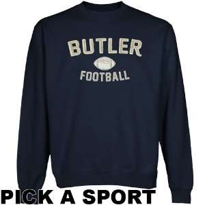 Butler Bulldogs Legacy Crew Neck Fleece Sweatshirt   Navy Blue