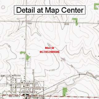  USGS Topographic Quadrangle Map   Morrill, Kansas (Folded 