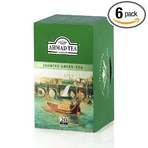 Ahmad Tea Jasmine Green Tea, 20 count (Pack of 6)  Grocery 