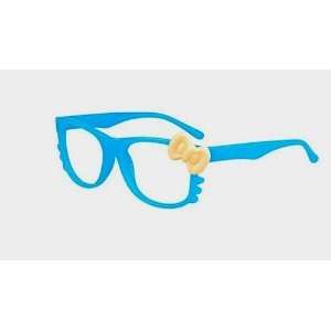Super Cute Blue w/ yellow bowHello Kitty Glasses with Clear Lenses 
