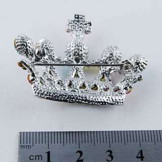 Unique crown Brooch Pin Swarovski Crystals Gift #131  