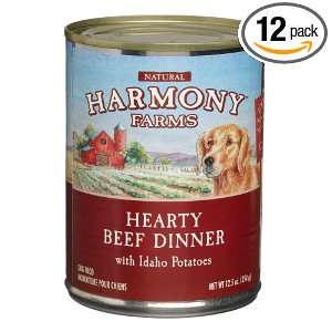 HARMONY FARMS Hearty Beef Dinner with Idaho Potatoes Food for Dogs, 12 