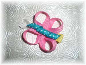 SUMMER Butterfly Baby Toddler Clippy Hair Bow BUG Clip  