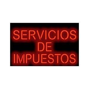  Spanish Tax Services (Servicios De Impuestos) Neon Sign 