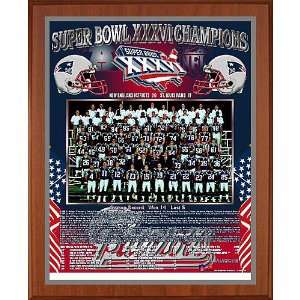 Healy New England Patriots Super Bowl Xxxvi 13X16 Team Picture Plaque 