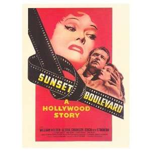  Sunset Boulevard Movie Poster, 11 x 15.5 (1950)