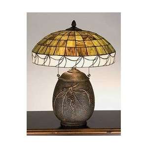  Pine Needles Stained Glass Table Lamp