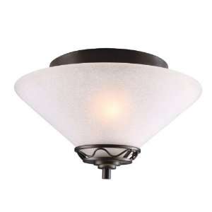   Mount Ceiling Lighting Fixture   Bronze   White Speckled Glass   B6469