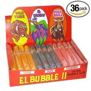   Bubble El Bubble Bubble Gum Cigars  3 Flavors, Packages (Pack of 36