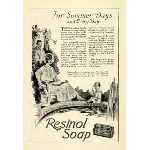 com 1923 Ad Resinol Soap Summer Mother Father Boy Sailboat Skin Care 