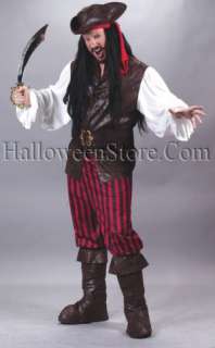 High Seas Buccaneer Standard Adult Costume Pirate Closeout Mens Cheap 