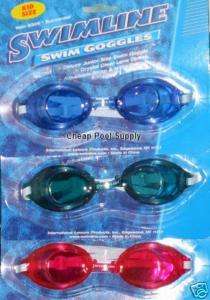Swimline Pool Water Swim Goggles Buccaneer 9306 3 PACK  