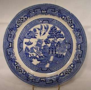 WOOD & SONS china BLUE WILLOW pattern Dinner Plate  