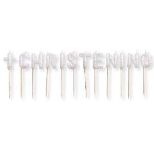  Christening Glitter Pick Candles
