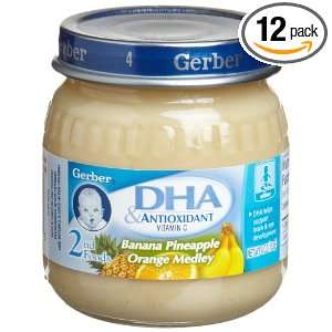 Gerber 2nd Foods Banana, Pineapple & Orange Medley (with DHA), 4 Ounce 