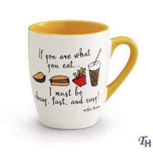    Russ Berrie If You Are What You Eat Message Mug