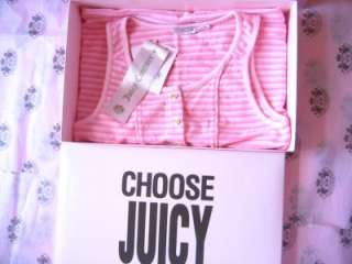 NWT Juicy Couture Pink Clothes Stripe Dress Skirt Size S  