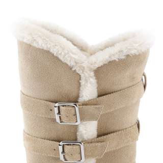   fashion trend womens ladies Plush Strapped 8 Inch Snow Boots 4 colors