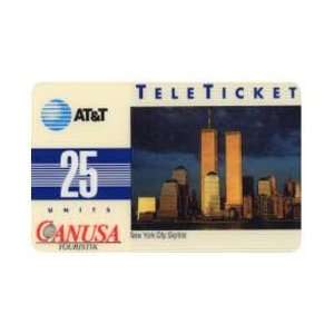 Collectible Phone Card CANUSA 25u New York Skyline w/ World Trade 