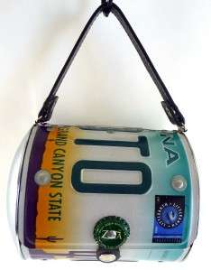 Little Earth Arizona License Plate Purse Handbag Bag Collectible Metal 