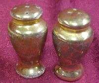 Stouffer China GOLD SALT and PEPPER SHAKERS  