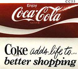 Old 1960 COKE WINDOW DECAL Coca Cola Store STICKER  