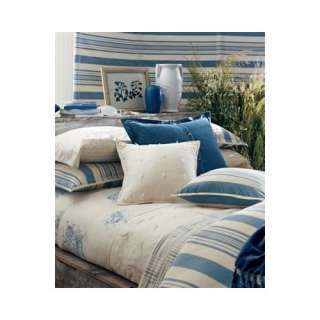    Ralph Lauren Catalina Island Blue Cream King Stripe Comforter
