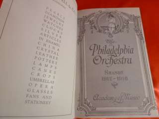   Philadelphia Orchestra Leopold Stokowski Prospectus Programs 800 Pages