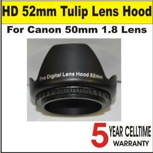  52mm Tulip Lens Hood for Canon 50mm 1.8 Lens + 3 Year 
