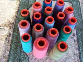   LOT 4. 17 LARGE SPOOLS OF THREAD 100% POLYESTER GREAT BUY  