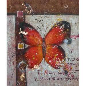Butterfly Street art Oil Painting on Canvas Hand Made Replica Finest 