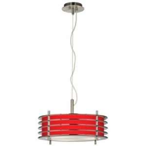  All Red Giclee Glow Louvered Pendant Light